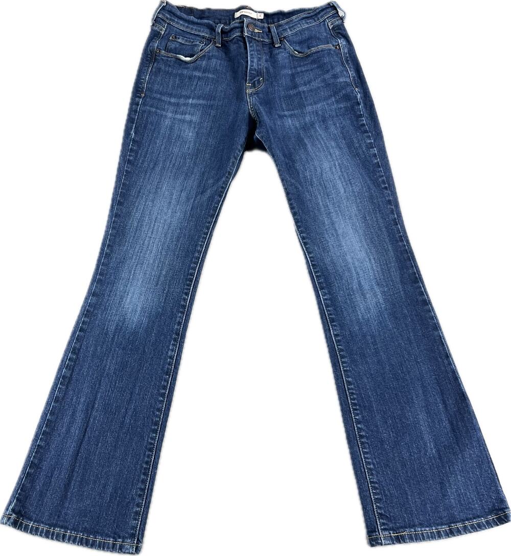 Levis 515 Bootcut Jeans Womens 6S W28 L30 Medium Dark Wash Stretch Denim Blue